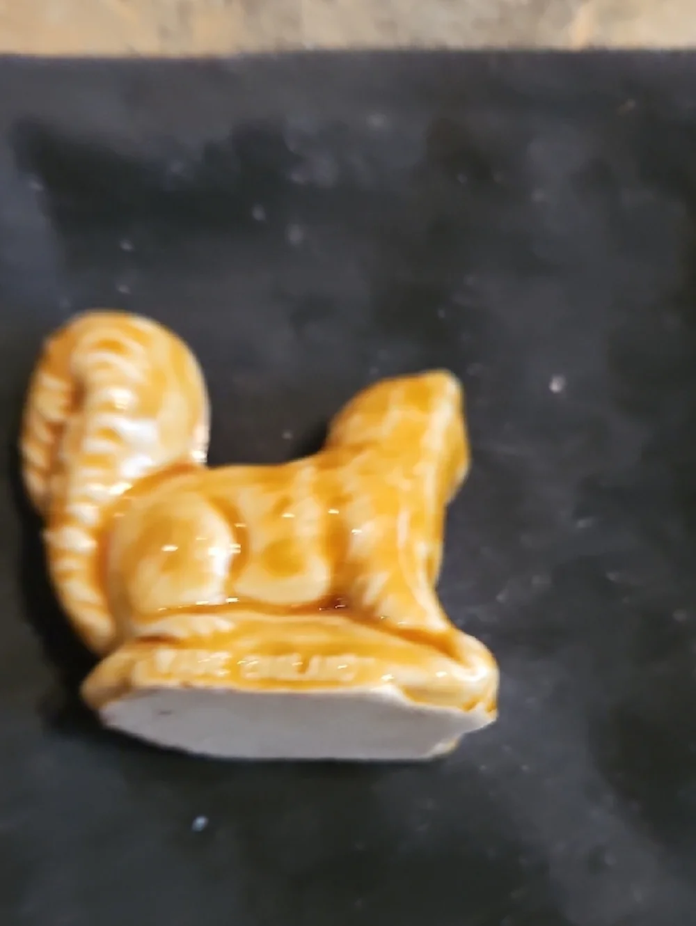 Brown Ceramic Squirrel Figurine - Decorative Small Pets Accent